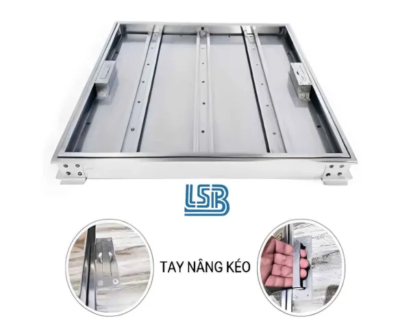 NẮP BỂ ÂM SÀN INOX 304 NGĂN NƯỚC NGĂN MÙI