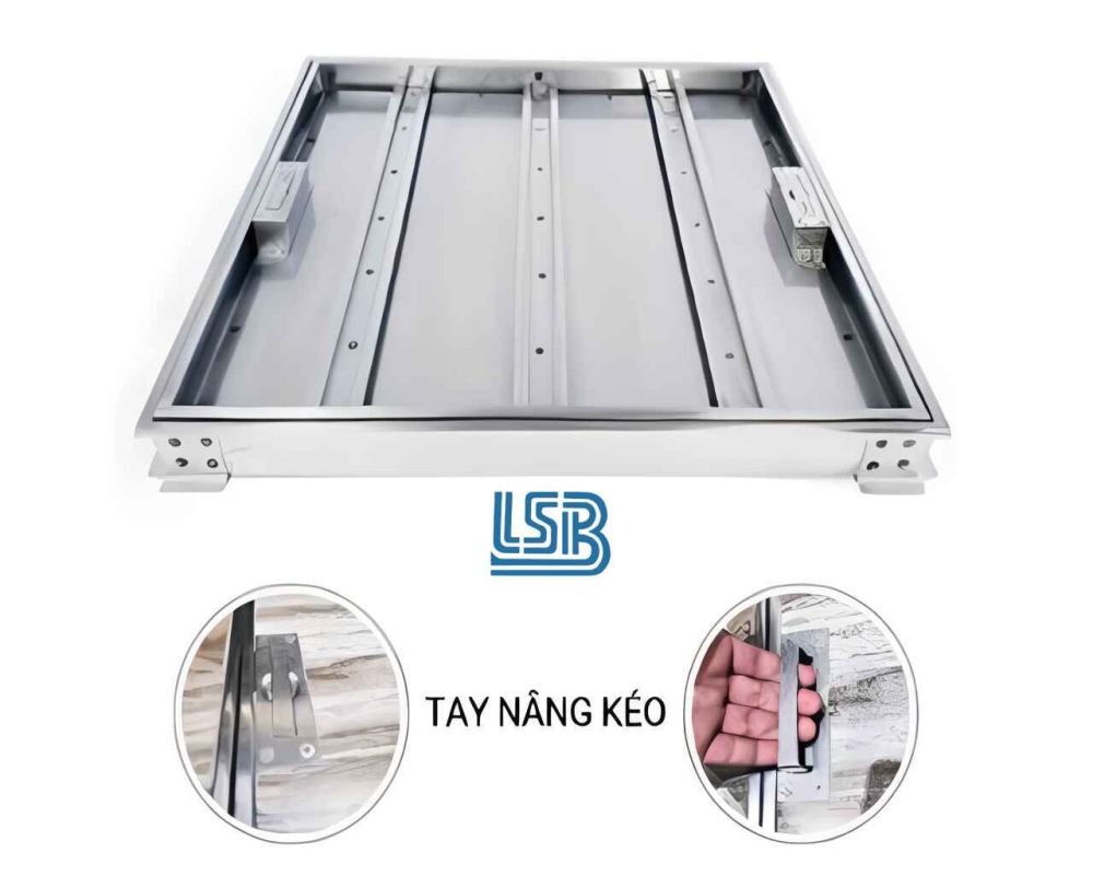 NẮP BỂ ÂM SÀN INOX 304 NGĂN NƯỚC NGĂN MÙI