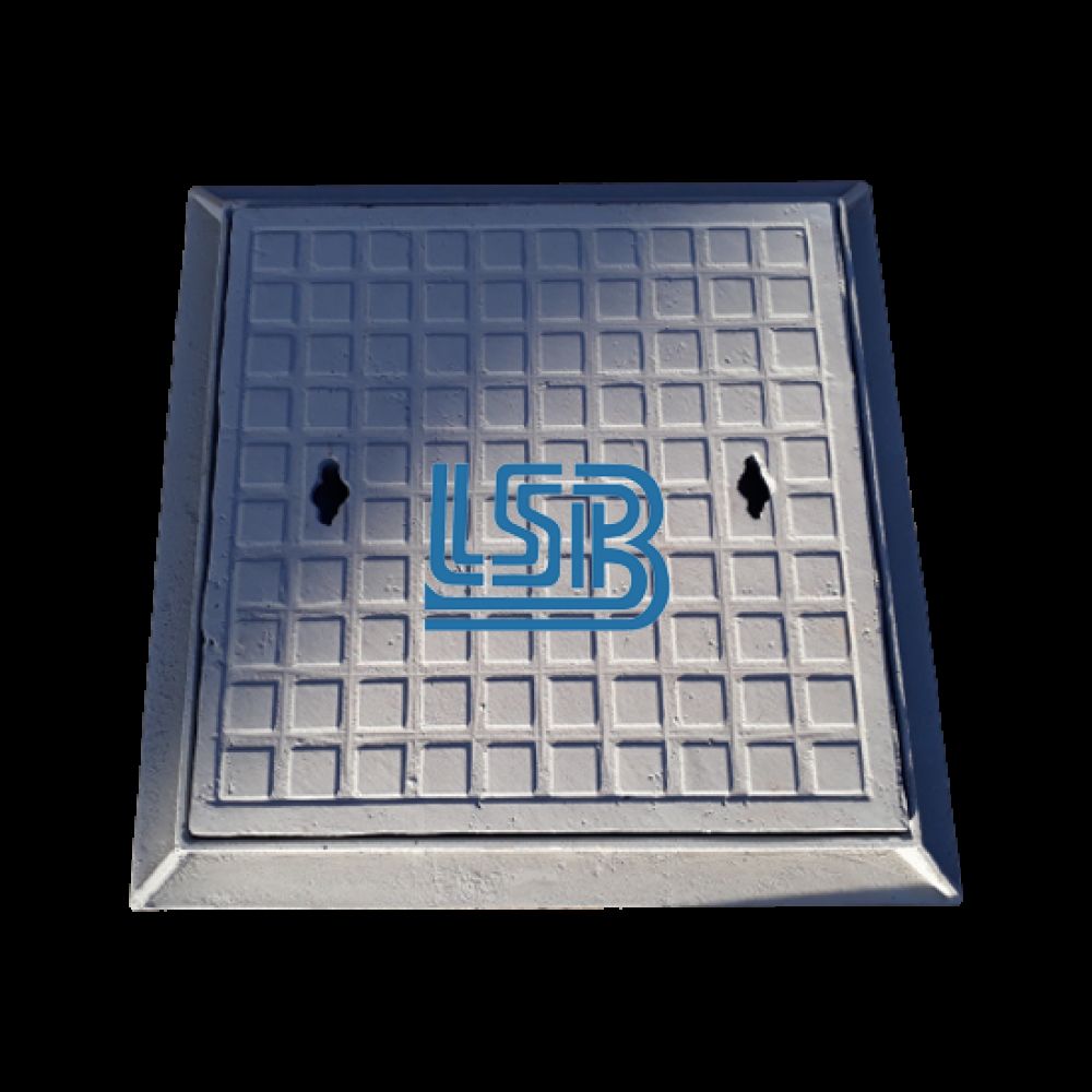 Nắp hố ga Gang/composite dạng  khung vuông, nắp vuông