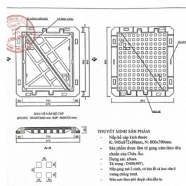 Nắp hố ga bể cáp điện lực - viễn thông