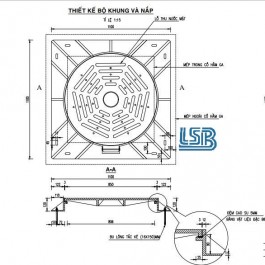 Nắp hố ga Gang/composite dạng lưới thu nước mưa