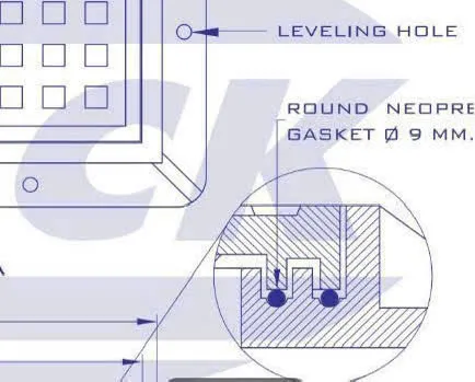 bản vẽ kỹ thuật nắp hố ga doublesil