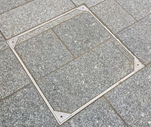 Nắp hố ga inox lát gạch thẩm mỹ