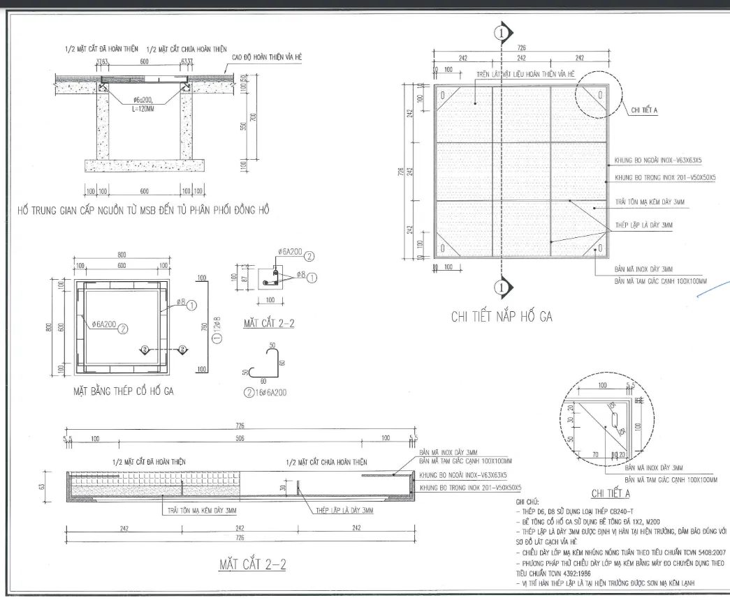 nắp hố ga inox 304/201