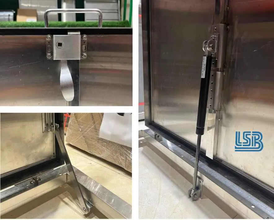 Piston thủy lực giúp cửa kỹ thuật mở trên mái rất nhẹ nhàng